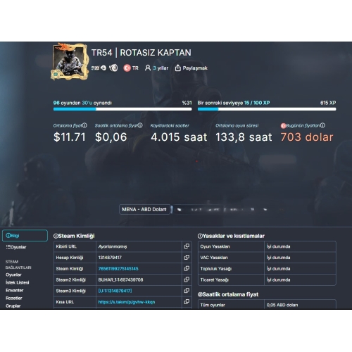  sahibinden satılık uygun steam hesabı